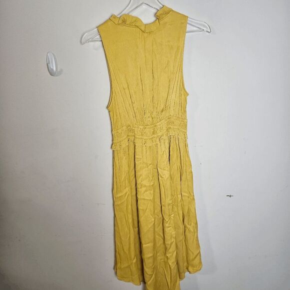 Maeve La Habana Festival Vibe Cabana Fit & Flare Sleeveless Dress Women's Yellow - Picture 3 of 4